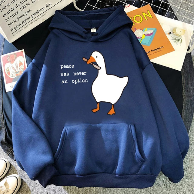 No Peace Goose Hoodie