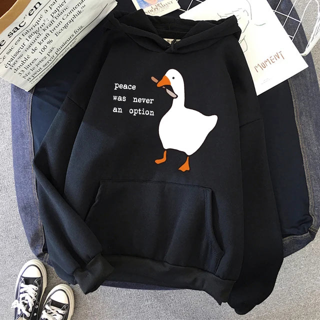 No Peace Goose Hoodie